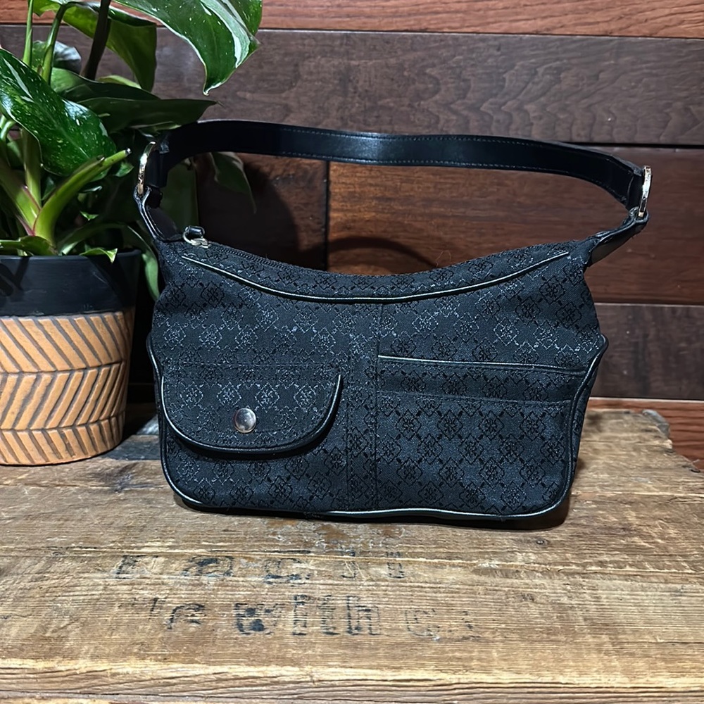 Villager Black Diamond Pattern Mini Hobo Bag